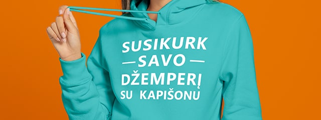 Susikurk savo džemperį su kapišonu Susikurk savo puodelį